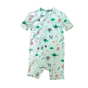 Carter’s 1 piece Short Sleeved Swimsuit/ Rash guard 24 months